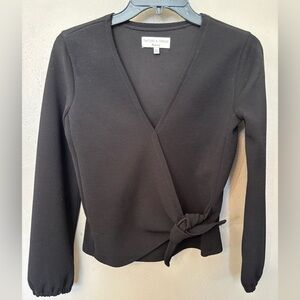 Madewell Black Top with Tie Waist